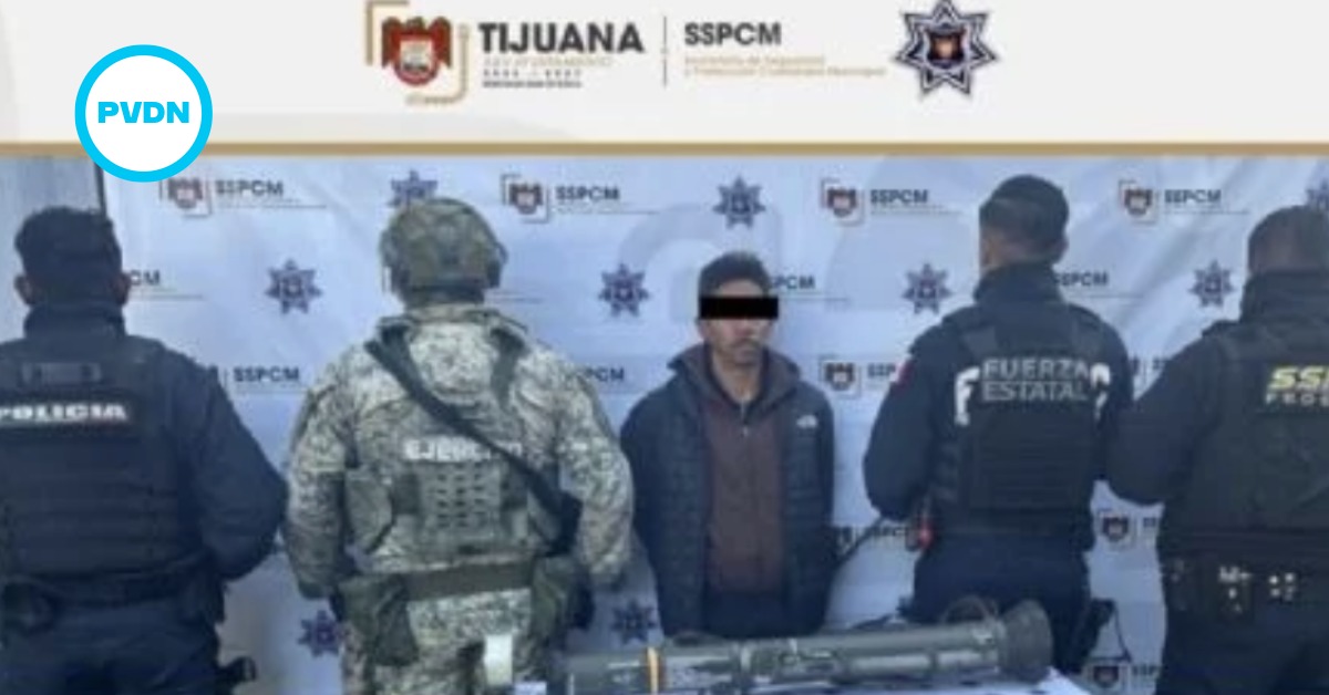 Tijuana police detain man carrying rocket launcher